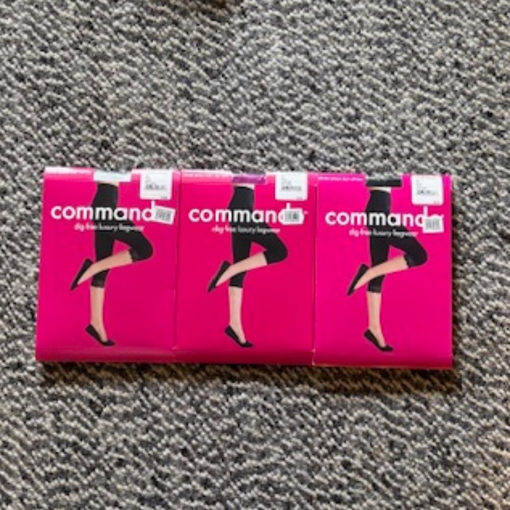 Lot of 3 New Commando Ultimate Opaque Capri Tights Size Large